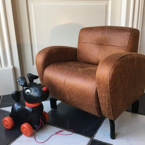 Kinderfauteuil Tekkie Hufterproof Cognac