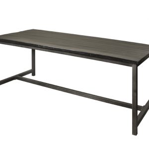 Diningtable Pebbel Zwart Mango Industrieel 200cm