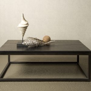 Coffeetable Pebbel Zwart Mango Industrieel 135cm