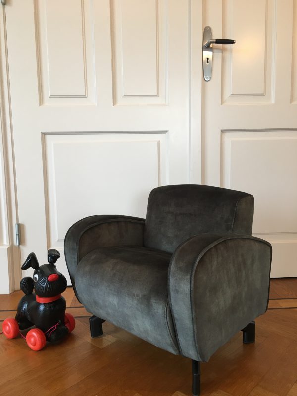Kinderfauteuil Tekkie Velvet Mos Groen