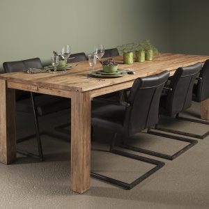 Milaan Eettafel Oud Teakhout 160cm