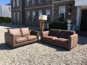 Bankstel Madrid 2.5/ 2 Zits Hufterproof Leder Bull 15