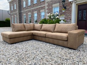 Loungebank Alean 3 zits met Lounge Arizona Leder Pepper