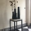 Vazen Zwart Metaal Roma 4 stuks