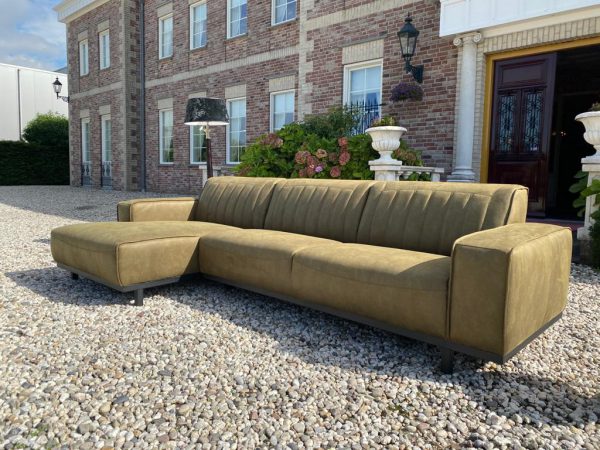 Loungebank Parijs Retro Industrieel Moss Groen