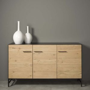 Dressoir Oscar Eikenhout Met Metalen Frame 160cm