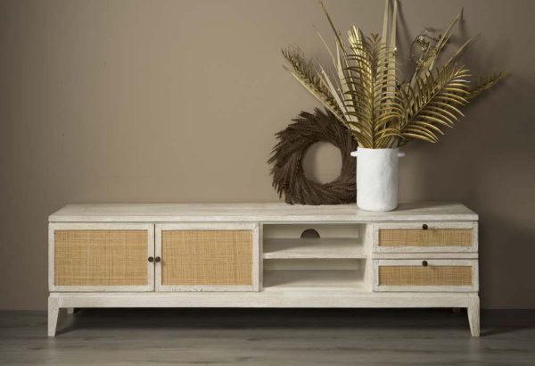 Tv meubel  Nathalie Rotan Mango hout 200cm